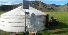 Nômades da Mongólia terão painéis solares em suas tendas