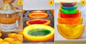 Sirva gelatina de um jeito especial: na casca de laranja