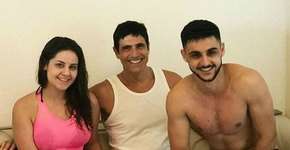 Reynaldo Gianecchini reproduz foto de 18 anos atrás com sobrinhos