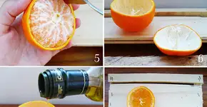 Faça você mesmo uma vela com casca de tangerina
