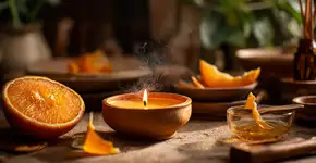 Pare de comprar velas caras e faça as suas com cascas de laranja