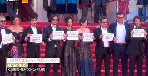 Sessão de ‘Aquarius’ em Cannes tem protesto contra governo Temer