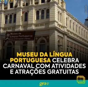 🎭✨ Quer fugir do Carnaval óbvio? O @museudalinguaportuguesa é uma...