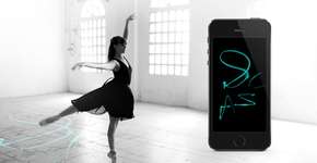 Sapatilha transforma movimentos de bailarina em ilustrações