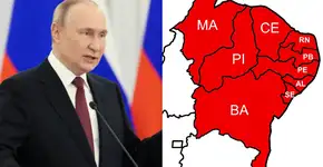 Internauta pede que Rússia invada o nordeste após região votar em Lula