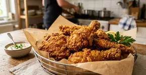 Os melhores chefs concordam: para deixar o frango crocante, não é o óleo que importa, o segredo está no amido