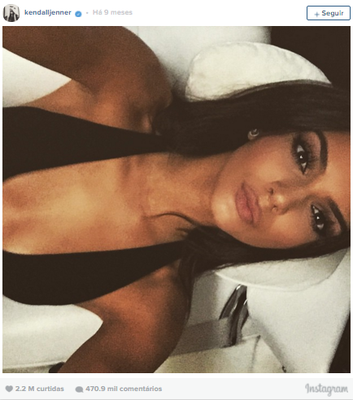 10º lugar: Kendall Jenner, , mais de 2,2 milhões de curtidas