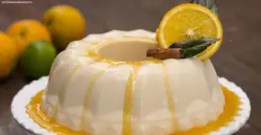 Pudim de laranja sem ovo e sem forno