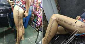 Tatuagem com erro para o ‘mozão’ viraliza nas redes sociais