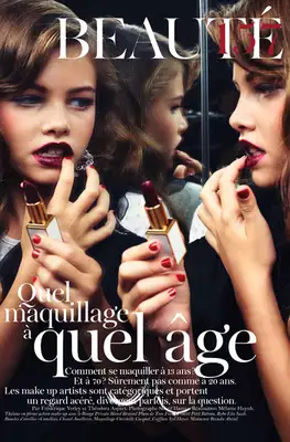 Uma das fotos de Thylane na Vogue de 2011, aos 10 anos de idade