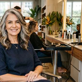 Featured mobile: Por que cada vez mais pessoas estão deixando de pintar ou cobrir os cabelos brancos? O segredo é “misturar os cabelos brancos”