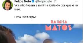 Ao lado de Bolsonaro, menina diz que quer ‘ver Felipe Neto preso’