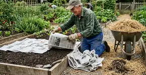 Por que os jardineiros mais velhos colocam jornais no jardim?