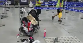 Mala explode e faz parte do teto do aeroporto de Guarulhos desabar