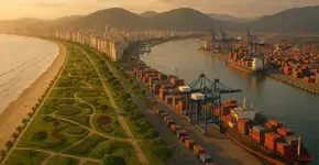 Cidade brasileira possui o maior jardim de orla do mundo e porto recordista da América Latina