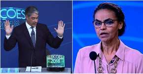Nervoso, William Bonner erra e leva alfinetada de Marina Silva