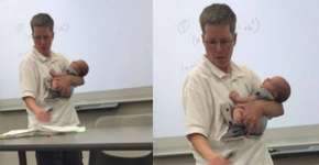 Professora incentiva que aluna leve filho recém nascido pra aula