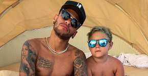 Filho de Neymar tenta surpreender o pai e leva um tombo daqueles