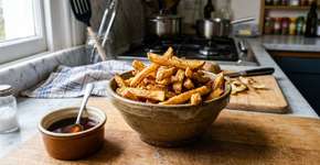 O truque do vinagre para obter batatas fritas crocantes e leves, usado nas cozinhas dos melhores restaurantes