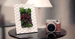 Aprenda a fazer um lindo quadro verde com plantas artificiais