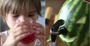 Faça um bebedor de melancia para uma hora do suco mais divertida