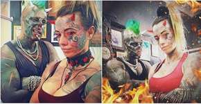 Mulher demônia e Diabão: um casal transformado e feliz