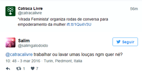 Um único tweet do Catraca Livre já mostra quão machista é a nossa sociedade