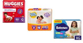 Alerta! Promoção imperdível de fraldas com mais de 30% de desconto em várias marcas e tamanhos