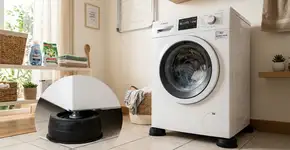 Nas casas mais silenciosas a máquina de lavar não treme porque usam pés de borracha para absorver o impacto