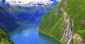 Noruega: Geiranger tem cachoeiras gigantes e paredões de 1.700 m