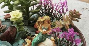 Veja ideias para decorar vasos de plantas com sereias