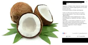 A cura da água de coco e outras Fake News sobre o câncer