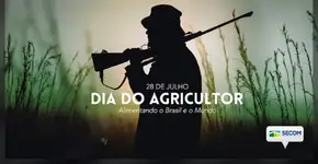 Secom comemora o Dia do Agricultor com foto de homem armado