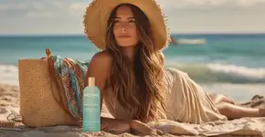 Cabelos protegidos no verão com protetor e umectação