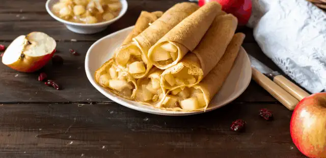 Crepe de aveia com maçã:  uma opção saudável e deliciosa para o seu café da manhã