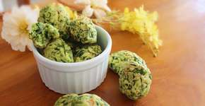 Bolinho de espinafre assado e sem glúten