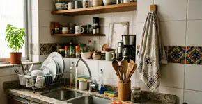 Por que o pano de prato não deve ser usado para secar as mãos na cozinha