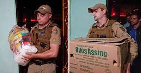 Comovidos, PMs doam cesta básica a homem que furtou comida em SC