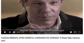 É Fake News vídeo de Haddad  bêbado chorando vitória de Bolsonaro