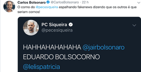 Carlos Bolsonaro chama PC Siqueira de “corno” e faz debate sexual