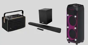Áudio poderoso: encontre diversas caixas de som e soundbars no precinho