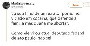 Filho de Frota questiona discurso de pai: “Queria me abortar”