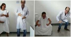 Para ajudar mãe nas contrações, médico dança e desce até o chão