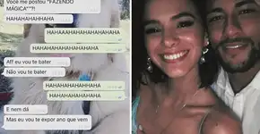 Neymar divulga print de conversa íntima com Bruna Marquezine