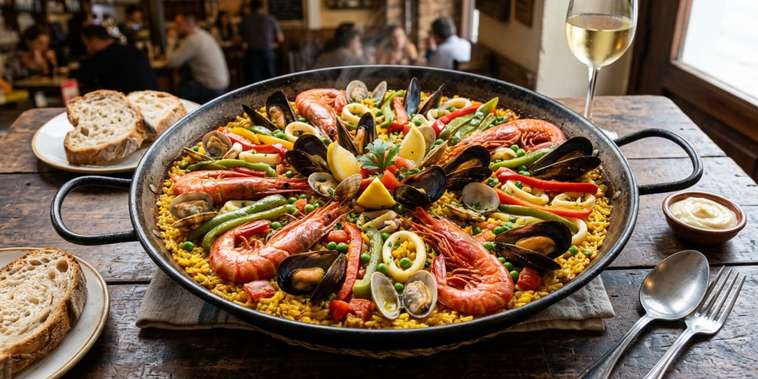 Featured main: Os chefs espanhóis concordam: “Para fazer paella perfeita, o que você precisa é refogá-la em azeite, alho e açafrão.”
