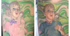 Mãe altera tatuagem para homenagear filho transgênero