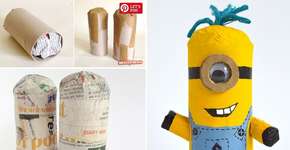 Faça bonecos ‘minions’ com rolos de papel higiênico