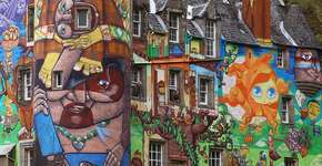 Os Gêmeos grafitam castelo na Escócia