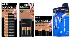 Rápido, prático e no precinho: compre pilhas Duracell e Panasonic por até 42% OFF no Mercado Livre