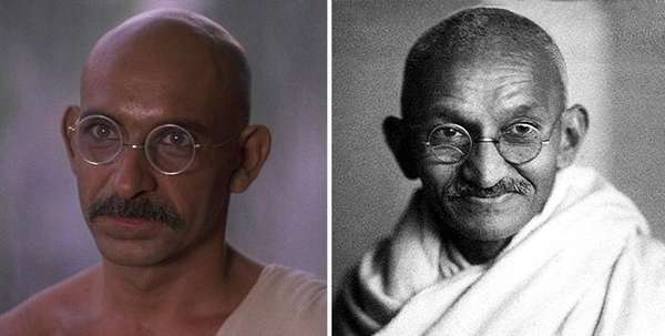 Ben Kingsley como Gandhi em Gandhi (1982)
